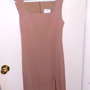OAK + Fort - Midi Mauve Dress with slit